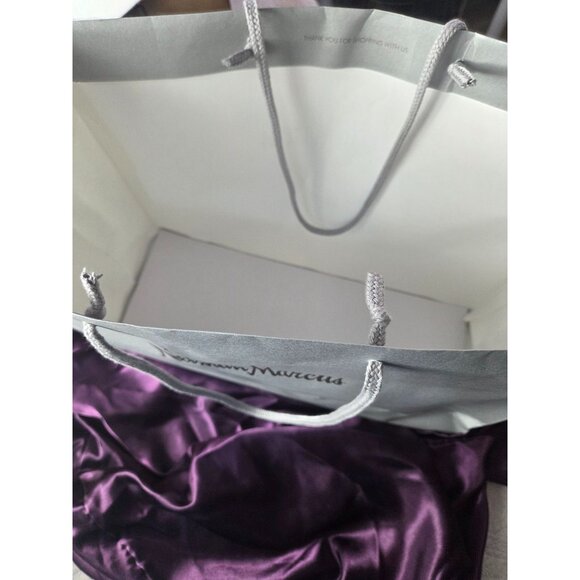 Neiman Marcus Grey Reusable Shopping Bag With Silver Rope Handles - Picture 2 of 3